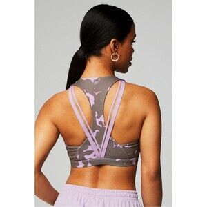 Fabletics Boost Medium Impact Sports Bra‎ Tie Dye Purple Size Large EUC